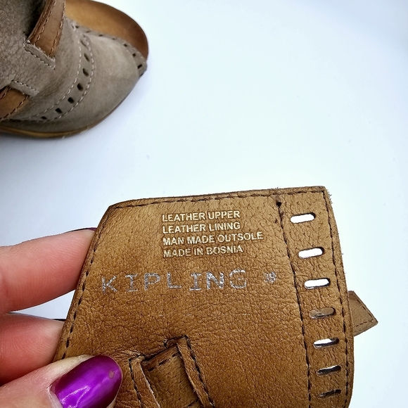 Miz Mooz Kipling Open Toe Leather Wedge Sandals - Picture 5 of 16